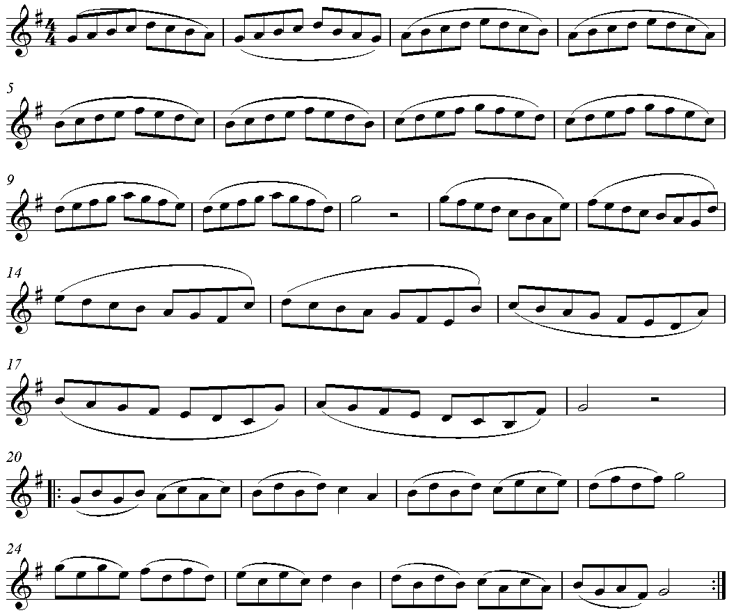 G.Dur Skalen, Klarinette Anfänger, Beginner Clarinet